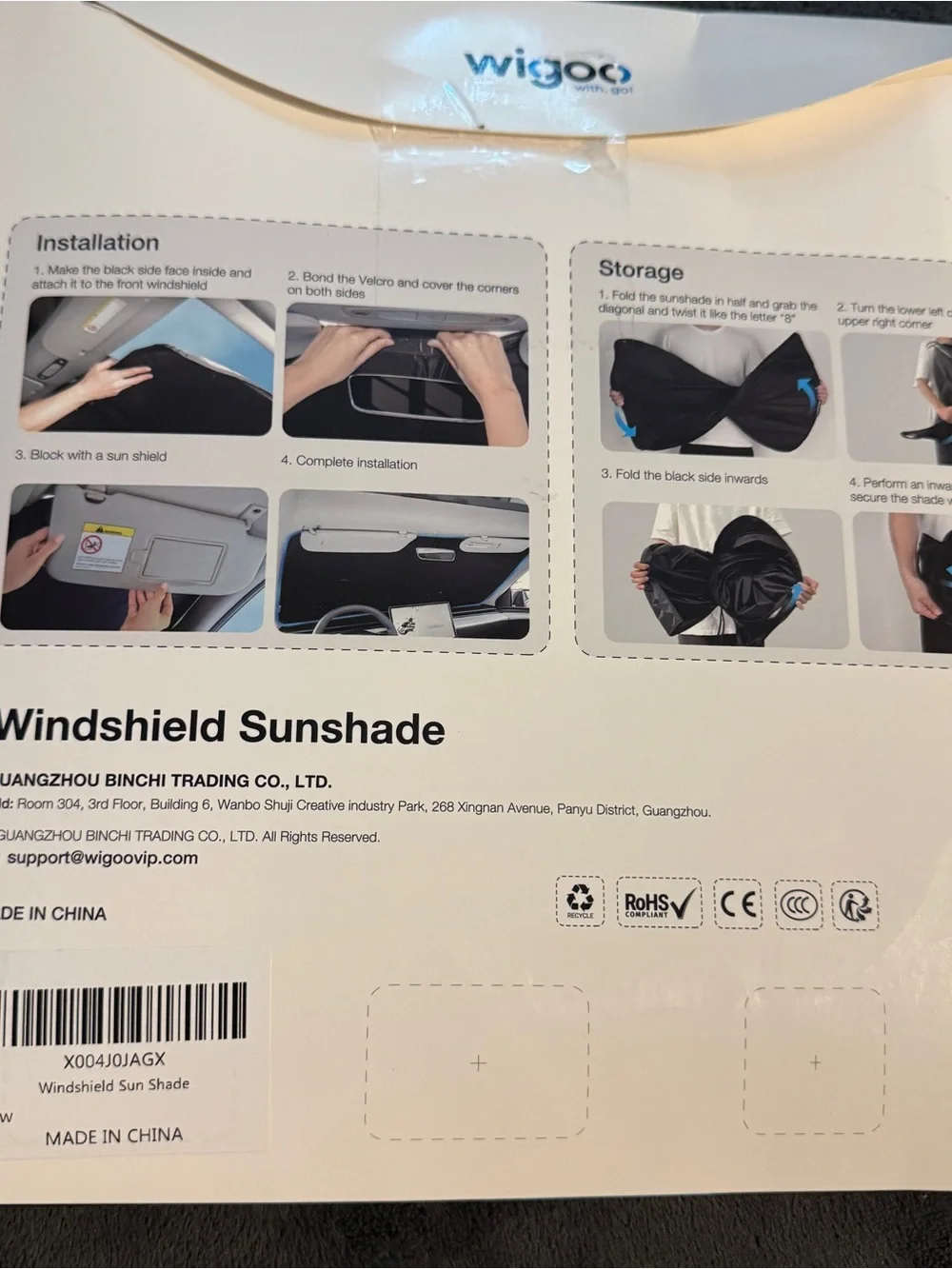 Wigoo Windshield Sunshade Foldable Car Front Window Heat UV Sun Shade New
